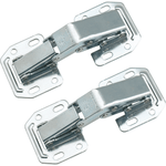 Easy - on Sprung Kitchen Cabinet Hinges - 105 deg - 95mm - Zinc Plated - Pair - tradefit - 1