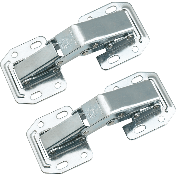 Easy - on Sprung Kitchen Cabinet Hinges - 105 deg - 95mm - Zinc Plated - Pair - tradefit - Featured Image