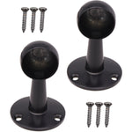 Wardrobe Rail End Bracket - 25mm - Matt Black - Pack of 2 - tradefit - 1