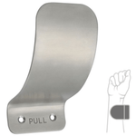 Hands Free Door Handle FACE Fix Door Pull 110x70x93x2.5mm Satin Stainless - tradefit - 1