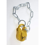 FB14 Yellow Chain Type London Fire Brigade Padlock Supplied with 1 Key - tradefit - 1