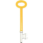 FB4 Fire Brigade Rim Deadlock Key - Hi Vis Yellow - Pack of 1 Key - tradefit - 1