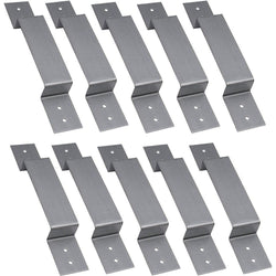 Fence Panel Security Brackets - Suit 4 Inch Post - Galvanised - Pack of 10 - tradefit