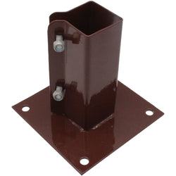 Fence Post Bolt Down Shoe - 50mm - Oxide Red - tradefit