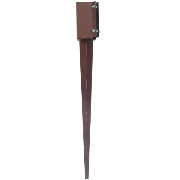 Drive In Fence Post Spike Anchor - Bolt Secure - 75 x 75 x 600mm - Oxide Red - tradefit - Featured Image