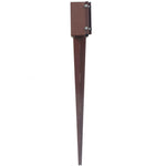 Drive In Fence Post Spike Anchor - Bolt Secure - 50 x 50 x 450mm - Oxide Red - tradefit - 1