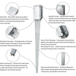 Drive In Fence Post Spike Anchor - Bolt Secure - 75 x 75 x 600mm - Hot Dip Galvanised - tradefit - 3
