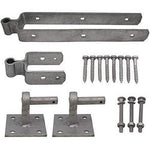 Field Gate Hinge Set Double Strap Hook On Plate - (24