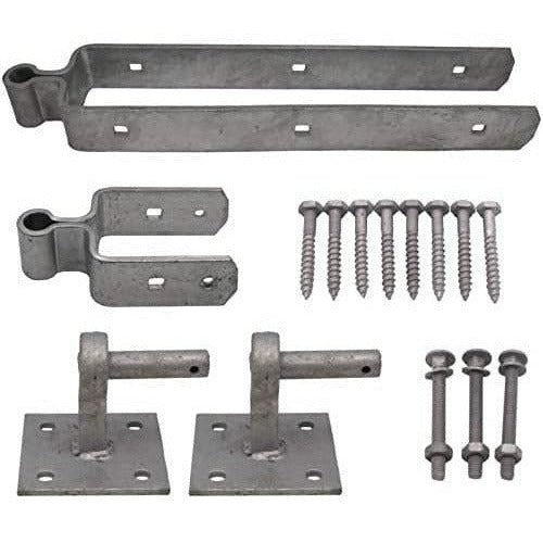Field Gate Hinge Set Double Strap Hook On Plate - (24