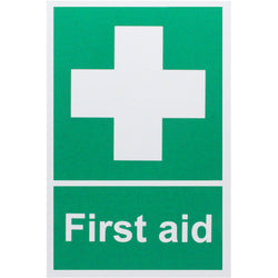First Aid Sign 300x200mm Screw Fixed - tradefit