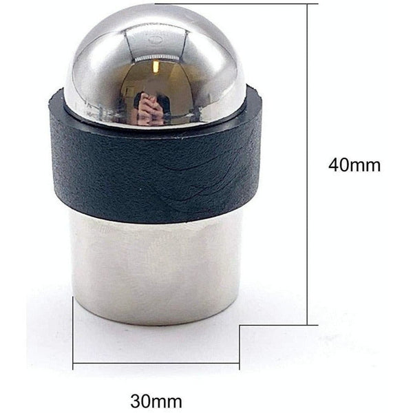 Dome Top Floor Mounted Door Stop - 30mm Diameter - Polished Stainless - tradefit - Featured Image