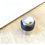 Dome Top Floor Mounted Door Stop - 30mm Diameter - Polished Stainless - tradefit - 3