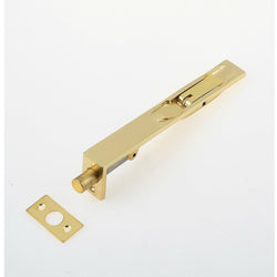 Lever Action Flush Bolt BRITISH HEAVY PATTERN - Polished Brass - 150x19mm - tradefit