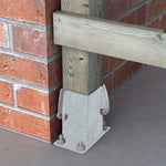 Bolt Down Fence Post Flush Fit Shoe - 100mm - Hot Dip Galvanised - tradefit - 4
