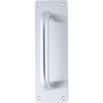 Pull Handle On Plate 150x19mm Pull on 225x75x3mm Plate - SAA Satin Aluminium - tradefit - 1