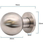 Centre Door Knob Ball Bolt Fixed Door Pull - 55mm - Black Nickel - tradefit - 8