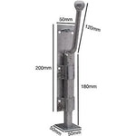 Monkey Tail Garage Drop Bolt & 2 Keep Types - 300mm 12 Inch - Galvanised - tradefit - 2