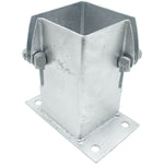 Bolt Down Fence Post Flush Fit Shoe - 100mm - Hot Dip Galvanised - tradefit - 1