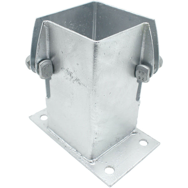 Bolt Down Fence Post Flush Fit Shoe - 75mm - Hot Dip Galvanised - tradefit - Featured Image