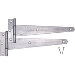 Medium Tee Door and Gate Hinge - 15 inch - Galvanised - tradefit - 1
