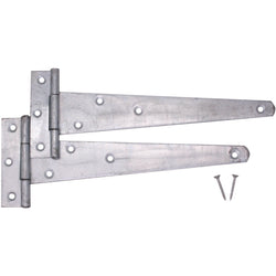 Medium Tee Door and Gate Hinge - 15 inch - Galvanised - tradefit