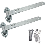 Gate Garage Hinges Heavy Reversible Pair & Fixings - 42 Inch / 1050mm - Galvanised - 1 Pair - tradefit - 1