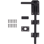 Gate Garage Drop Down Bolt Fixings & 2 Socket Types - 450mm / 18 inch - Black - tradefit - 1