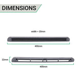 Trickle Window Slot Vent Set Inside & Out - 400mm - 3180mm²EA - Anthracite Grey - Pack of 50 - tradefit - 4