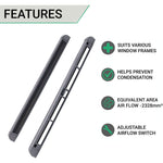 Trickle Window Slot Vent Set Inside & Out - 400mm - 3180mm²EA - Anthracite Grey - Pack of 50 - tradefit - 2