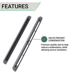 Trickle Window Slot Vent Set Inside & Out - 300mm - 2328mm²EA - Anthracite Grey - Pack of 50 - tradefit - 4