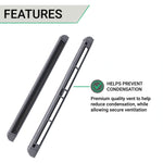 Trickle Window Slot Vent Set Inside & Out - 400mm - 3180mm²EA - Anthracite Grey - Pack of 50 - tradefit - 3