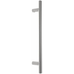 Guardsman Entrance Pull Handle - Bolt Fix - 400 x 25mm 300mm c/c - Satin Stainless Steel - tradefit