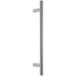 Guardsman Entrance Pull Handle - Bolt Fix - 600 x 25mm 450mm c/c - Satin Stainless Steel - tradefit - 1