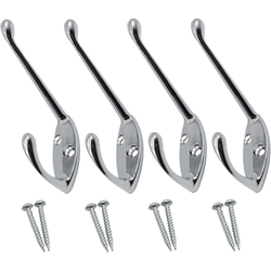 Hat and Coat Hook - 60mm - Polished Chrome - Pack of 4 - tradefit