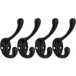 Hat Coat & Robe Hook - Matt Black - Pack of 4 - tradefit - 1