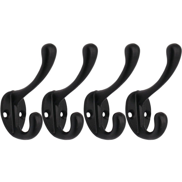 Hat Coat & Robe Hook - Matt Black - Pack of 4 - tradefit - Featured Image