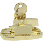 Locking Sash Window Fastener - 68 x 27 x 25mm - Brass Plated - tradefit - 3