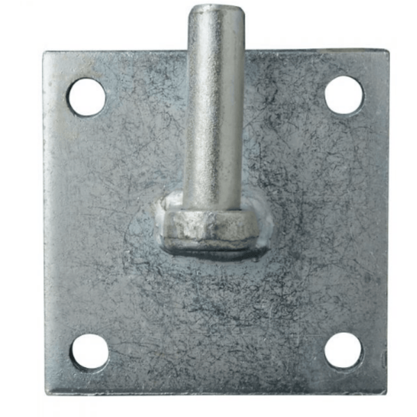 Gate Hinge Hook On Plate - 100 x 100 x 16mm - Zinc Plated - tradefit - Featured Image