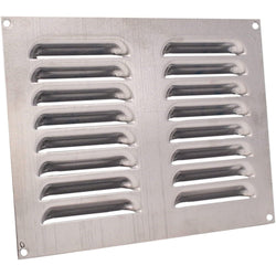 Louvre Air Vent - 242 x 165mm - Stainless Steel - tradefit