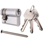 Euro Single Cylinder Lock - 40mm - Satin Chrome - tradefit - 4