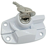 Locking Sash Window Fastener - 68 x 27 x 25mm - White - tradefit - 3