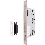 Fire Rated DIN Deadlock Lock - 60mm Backset / 90mm Case / 72mm Centres - Satin Stainless Steel - tradefit - 2