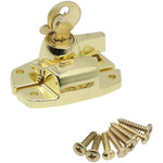 Locking Sash Window Fastener - 68 x 27 x 25mm - Brass Plated - tradefit - 4