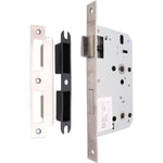 Fire Rated DIN Bathroom Lock - 60mm Backset / 90mm Case / 72mm Centres - Satin Stainless Steel - tradefit - 2