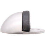 Oval Floor Mounted Door Stop - 50mm Diamter - Satin Aluminium - tradefit - 4
