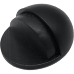 Oval Floor Mounted Door Stop - Self Adhesive - Matt Black - tradefit - 1