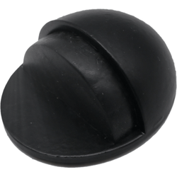 Oval Floor Mounted Door Stop - Self Adhesive - Matt Black - tradefit