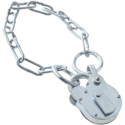 Fire Brigade Padlock And Chain - FB Key Operated - tradefit