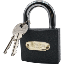 Tricircle Iron Padlock - 38mm - Black - tradefit
