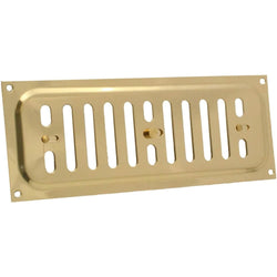 Hit & Miss Air Vent - 9 x 3 Inch - Brass Polished - tradefit